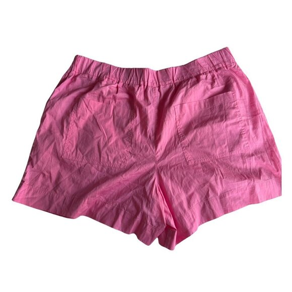 A New Day Poplin Shorts Women XLarge Pull On Elastic Waist High-Rise Pink - Picture 5 of 8